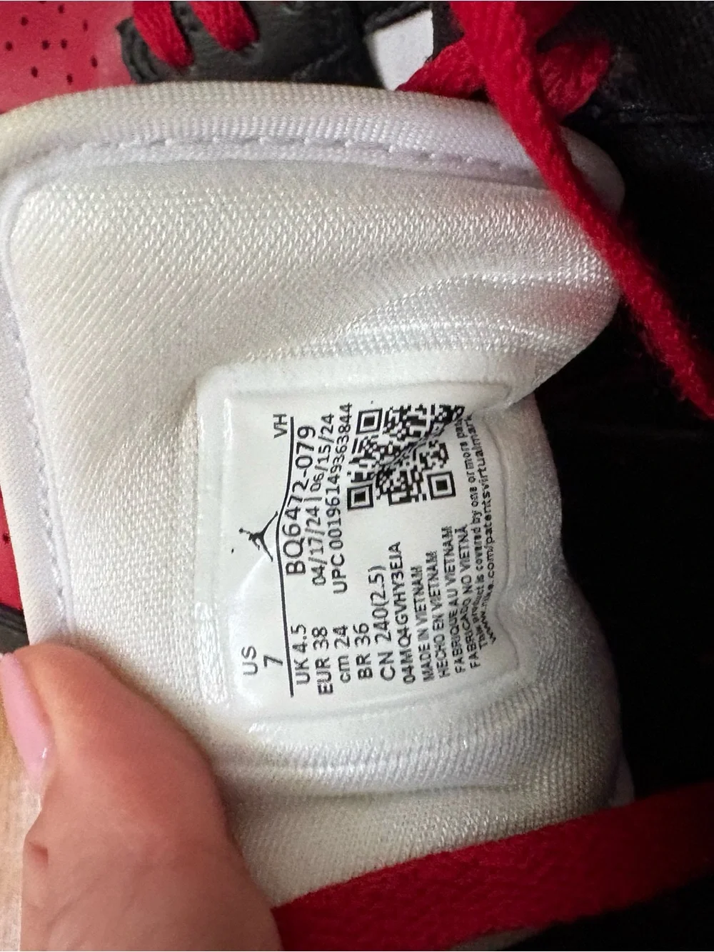 Nike Air Jordan 1 Mid Red Black White Sneakers